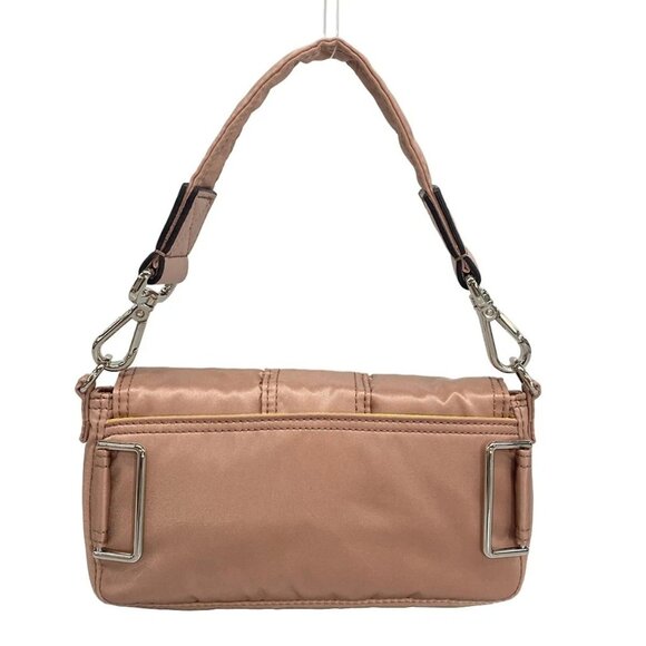 Auth FENDI - 7AS138 Pink Leather Nylon Handbag - Picture 3 of 15